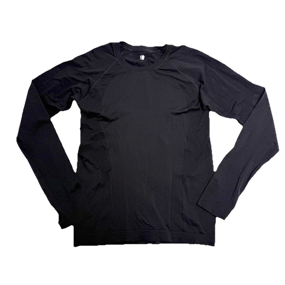 Sweaty Betty Base Layer Top Thermals Black Size Large Long‎ Sleeve Thumbholes